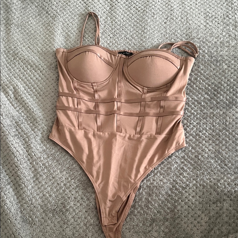 Haute Monde Tan Bodysuit